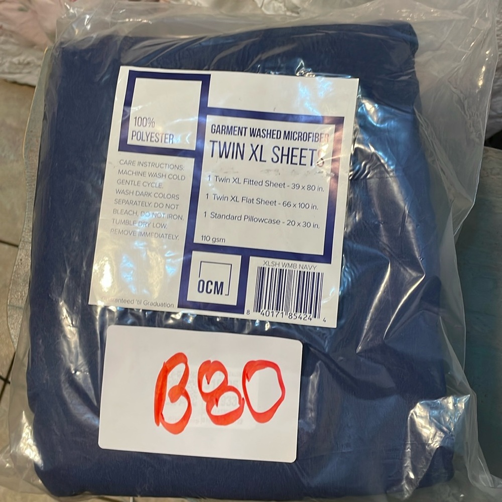 NWT garment washed microfiber sheet set twin xl